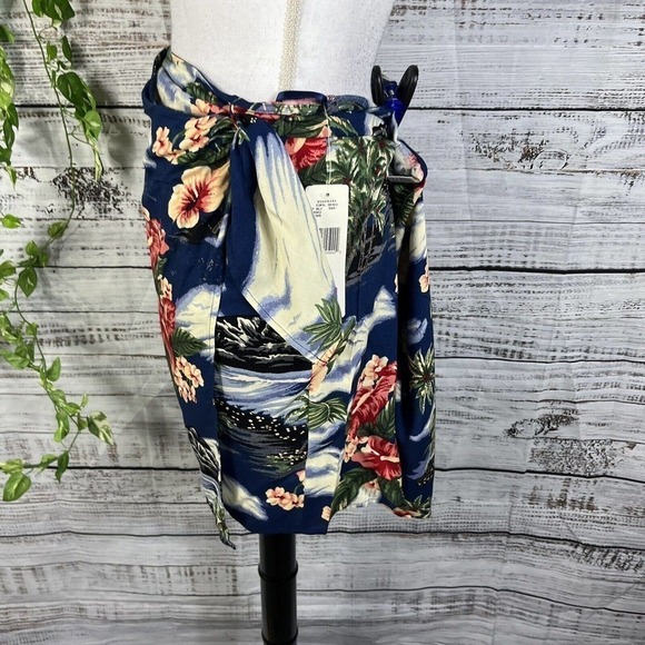 Jones New York Sport Wrap Skirt Plus 18W Hawaiian Tropical Cover Up Sarongs Slim - Picture 10 of 12